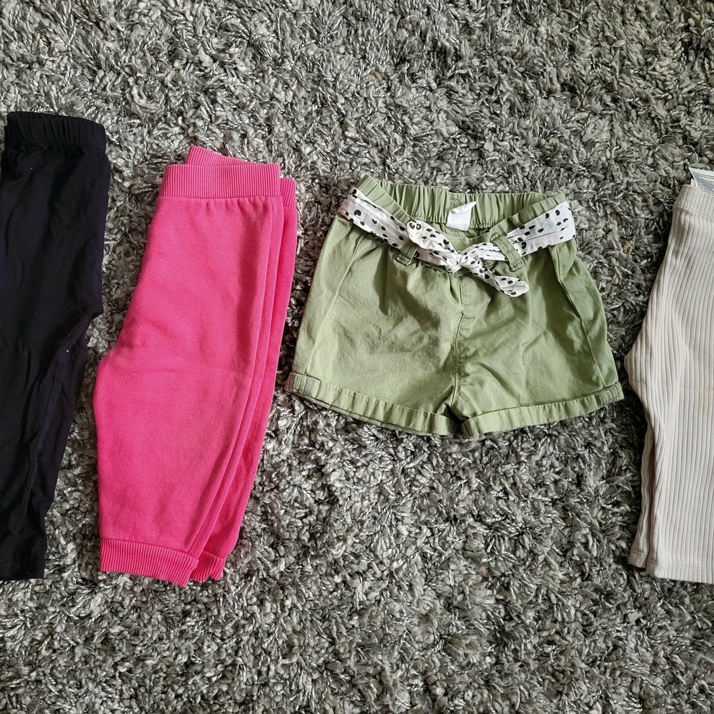 H&M Kids Shorts Set - Black, Pink, Green, Cream